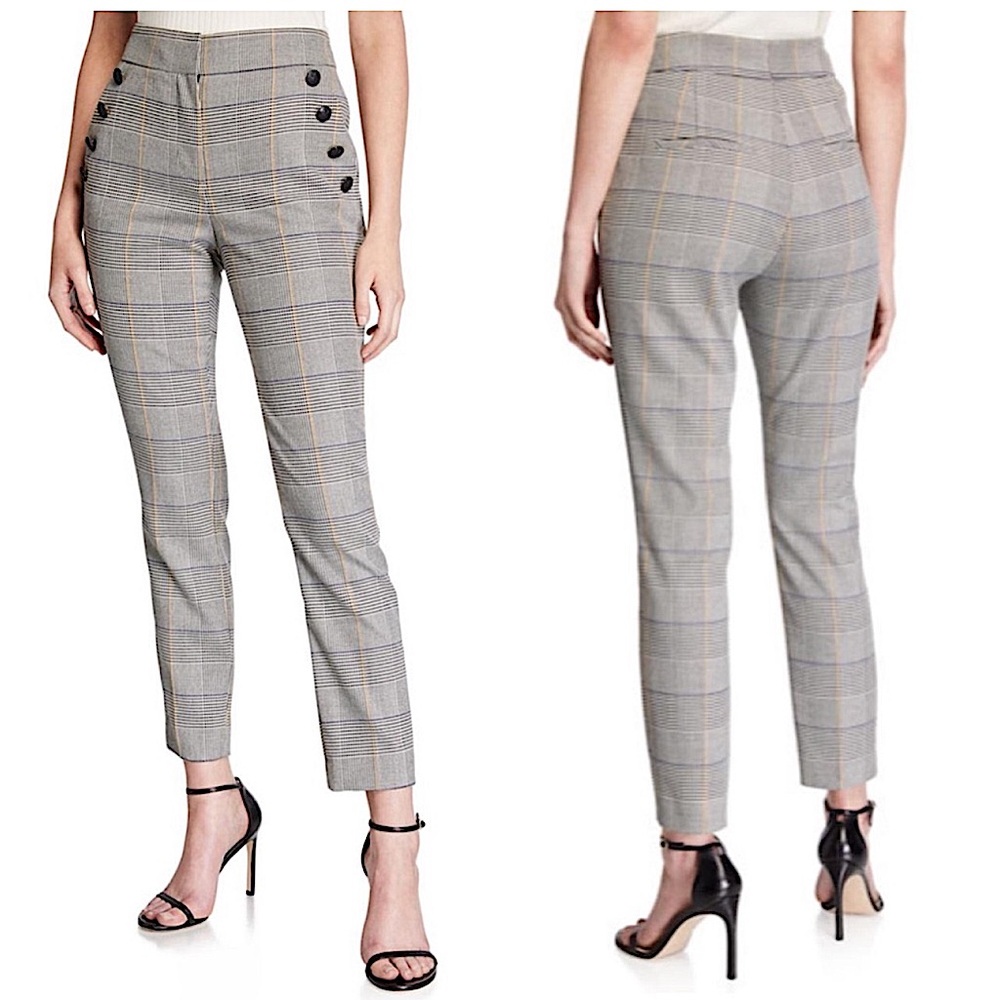 Veronica Beard Virgil Houndstooth Prep
School Plaid Trouser Size 4